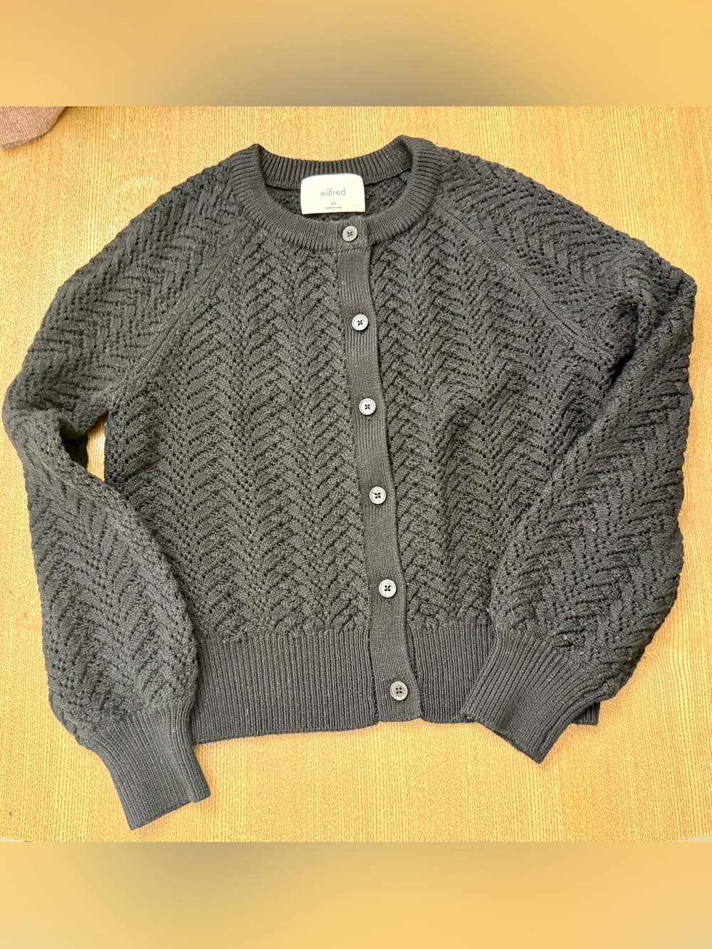 Aritzia Wilfred 100% merino wool Cardigan